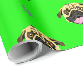 Grünbuch zum Thema Mops Geschenkpapier