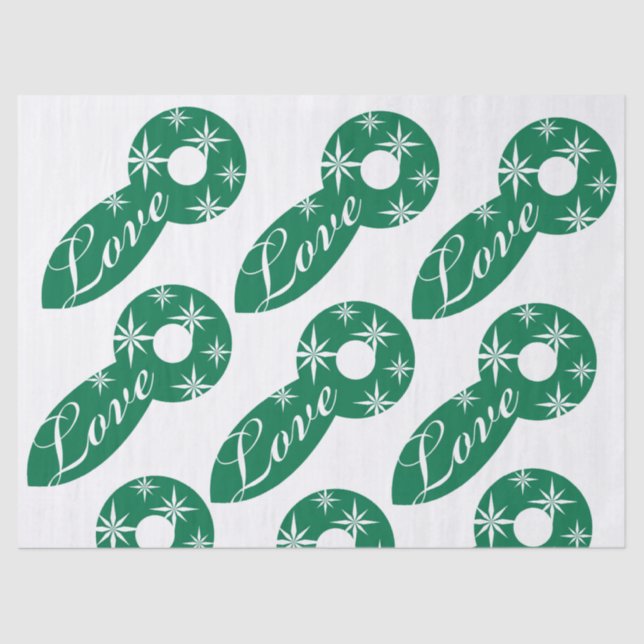 Grünbuch zur Weihnachtszeit-Liebe Seidenpapier (Vorderseite)