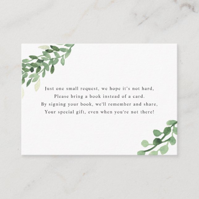 Grünbücher für Baby | Erste Bibliothek des Babys Begleitkarte (Vorderseite)