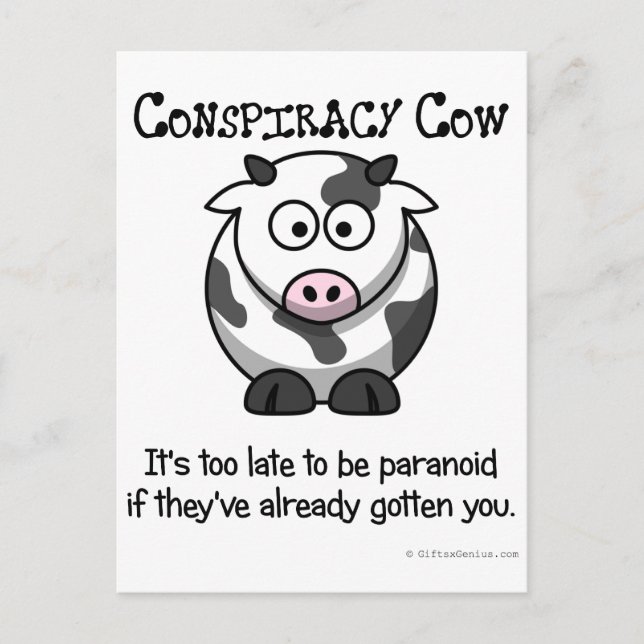 Grund für Paranoid Postkarte (Vorderseite)