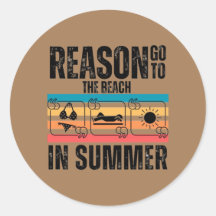 Grund, im Sommer an den Strand zu gehen Sticker