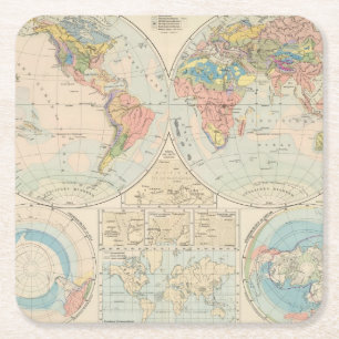 Grund u Boden - Boden-Atlas-Karte Rechteckiger Pappuntersetzer