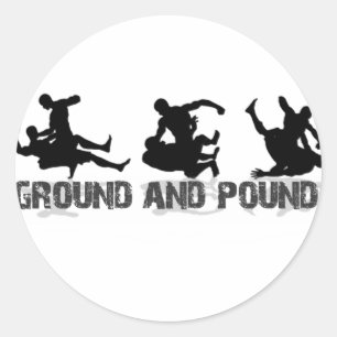 Grund- und Pfund-Linie Runder Aufkleber