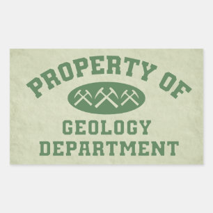 Grundbesitz der Abteilung Geologie Rechteckiger Aufkleber