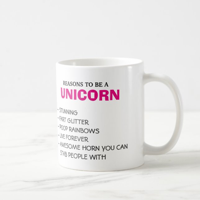Gründe, ein Einhorn zu sein Tasse (Rechts)