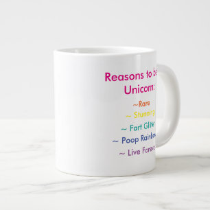 Gründe, eine Unicorn-Tunnel-bohrwagenTasse zu sein Jumbo-Tasse