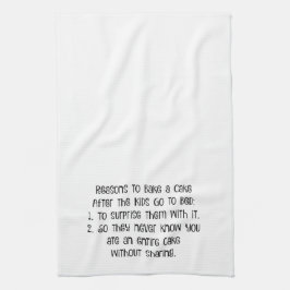 Gründe, einen Kuchen zu backen - lustiges Küchentuch