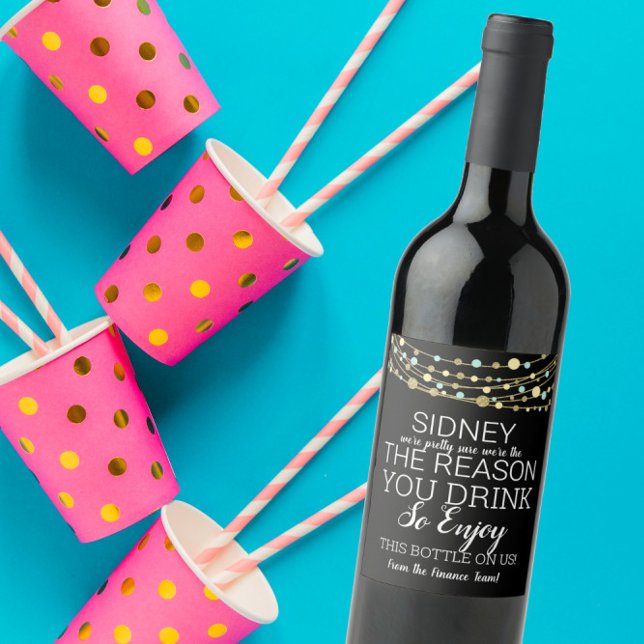 GRÜNDE FÜR DEN Boss-WERT, DIE SIE TRINKEN Weinetikett (Von Creator hochgeladen)