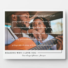 Gründe für die Liebe | Foto für Personalisierte Pa Fotoplatte