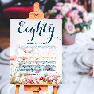 Gründe für unsere Liebe über Sie 90,80 70, 60, 50, Poster