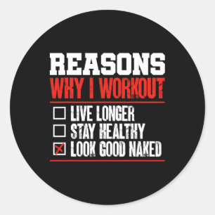 Gründe, warum ich Gym Bodybuilder Fitness Hum Runder Aufkleber