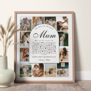 Gründe, warum wir dich lieben, Mama Foto-Raster-Co Poster