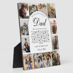 Gründe, warum wir dich lieben Papa Foto-Raster-Col Fotoplatte