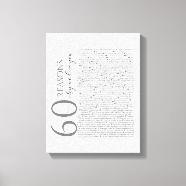 Gründe, warum wir Sie Liebe, 50 Gründe, 60. Leinwanddruck (Vorderseite)