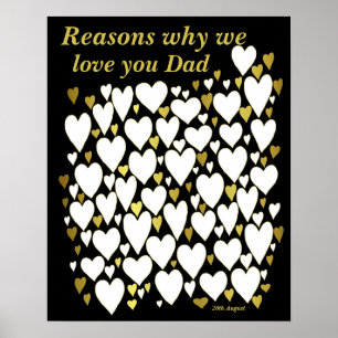 Gründe, warum wir Sie Liebe Vater Vatertag Geschen Poster