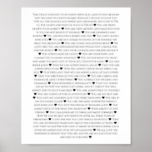 Gründe, warum wir Sie zum Geburtstag Liebe geben Poster