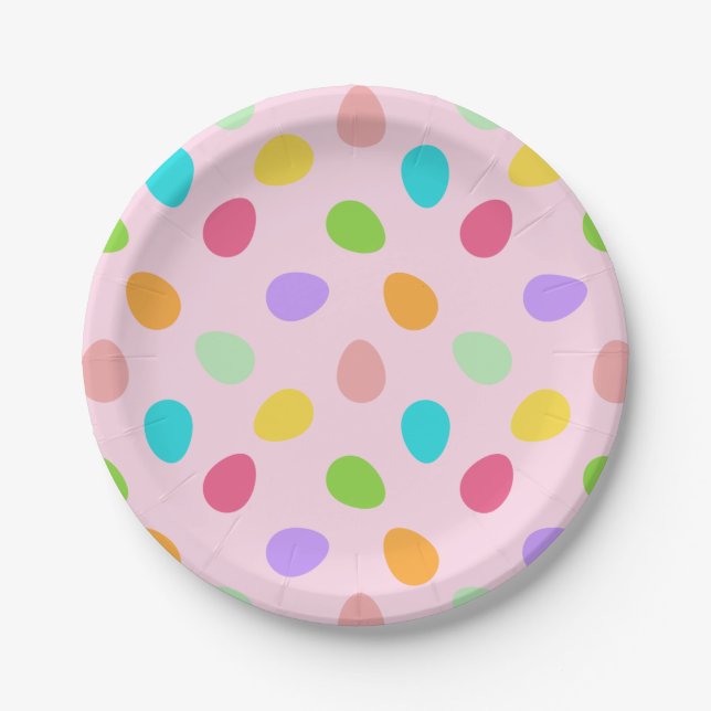 Grundeier rosa pappteller (Vorderseite)