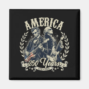 Gründervater der USA Abe Lincoln spielt Gitarre Magnet