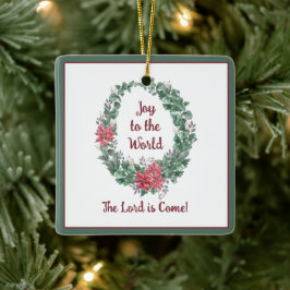 Grundfarbenkrau Weihnachtsfeiertag Keramikornament