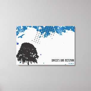 Grundge-Tree-Anmelde-Speicherkarte Leinwanddruck