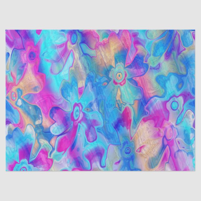 Grundgy-bemalt-Florals-4- Fußbodenmatte Seidenpapier (Vorderseite)