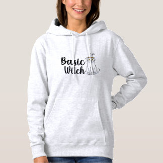 Grundhexe Lustiger Katzen Halloween Grafik Hoodie