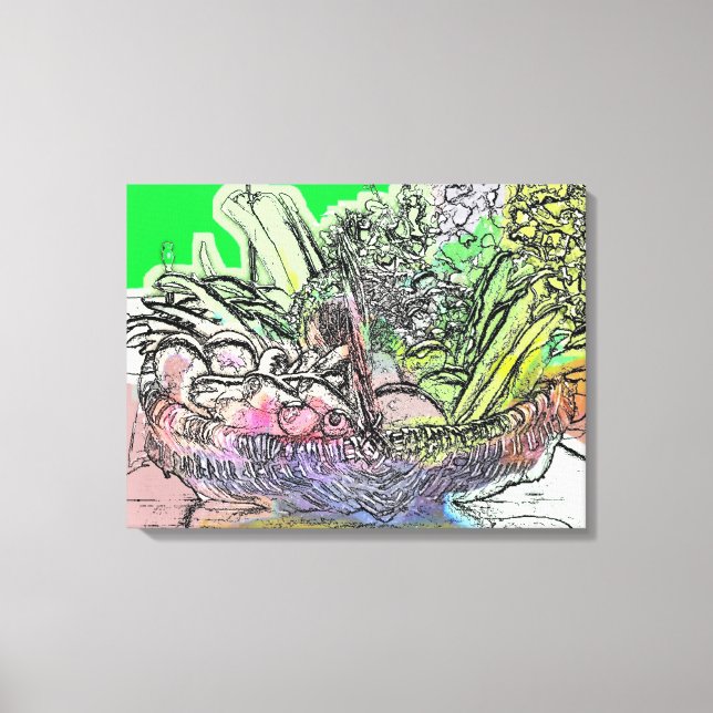 GRUNDLAGE DER GEMÜSE LEINWANDDRUCK (Vorderseite)