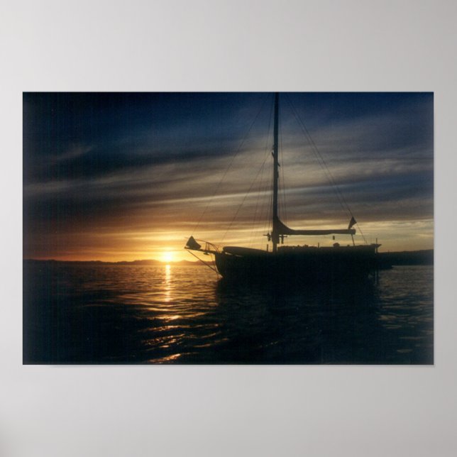 Grundlage für die Schiffsruhe vor Anker Poster (Vorne)