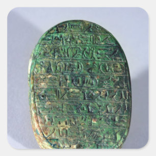 Grundlage für ein Ehekarab von Amenhotep III Quadratischer Aufkleber