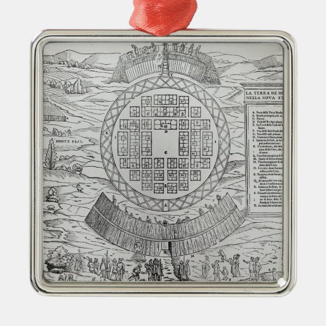 Grundlage von Hochelaga Silbernes Ornament (Vorne)