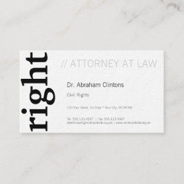 Grundlagen der Anwaltschaft Visitenkarte