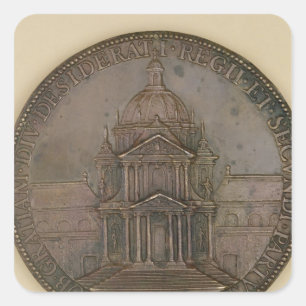 Grundlagenmedaille von Val-De-Anmut Quadratischer Aufkleber