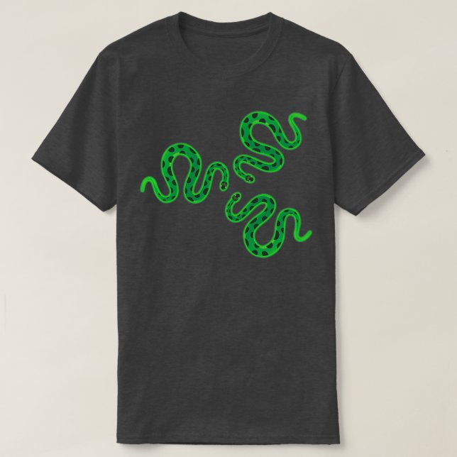 Grundlegend eine Schlange Person Green Snake Funny T-Shirt (Design vorne)