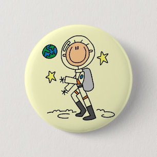 Grundlegende Astronauten-T-Shirts und Geschenke Button