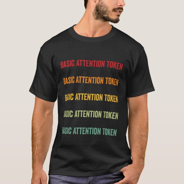 Grundlegende Aufmerksamkeit Token Crypto Rainbow T T-Shirt (Vorderseite)