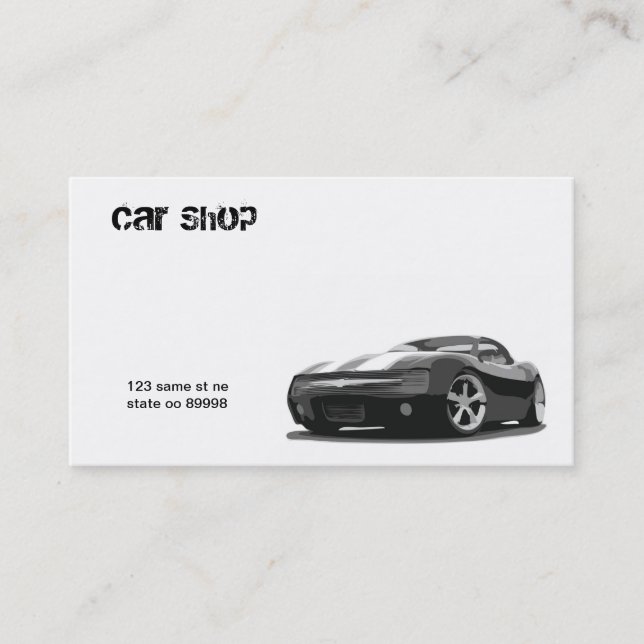 Grundlegende Auto-Karte Visitenkarte (Vorderseite)