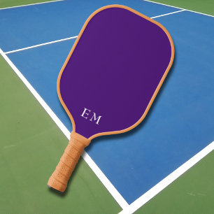 Grundlegende Berufliche Lila Mit Monogramm Initiat Pickleball Schläger