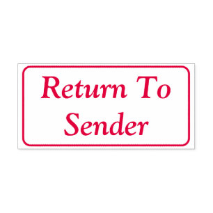Grundlegende Briefmarke aus Gummi "Return to Sende Permastempel