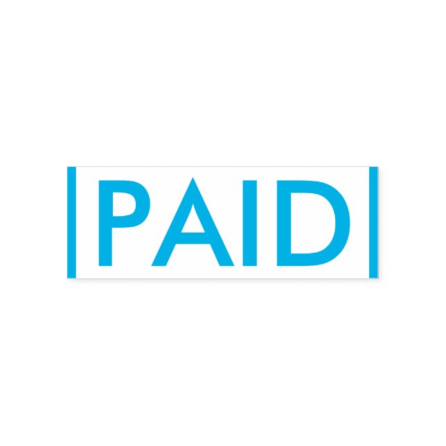 Grundlegende Briefmarke "PAID" aus Kautschuk Permastempel (Design)