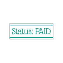 Grundlegende Briefmarke "Status: PAID" aus Kautsch