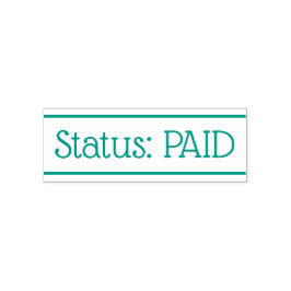 Grundlegende Briefmarke "Status: PAID" aus Kautsch Permastempel