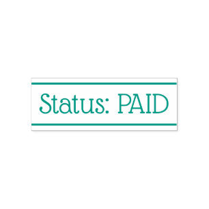 Grundlegende Briefmarke "Status: PAID" aus Kautsch Permastempel