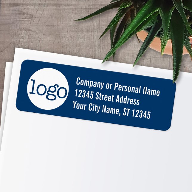 Grundlegende Büro- oder Geschäftsadresse-Bezeichnu (Personalized Return Address Labels - Fun, modern fonts and logo)