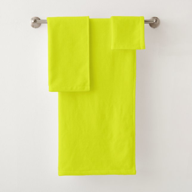 Grundlegende Chartreuse Solid-Color-Badehandtuch-S Badhandtuch Set (Insitu)