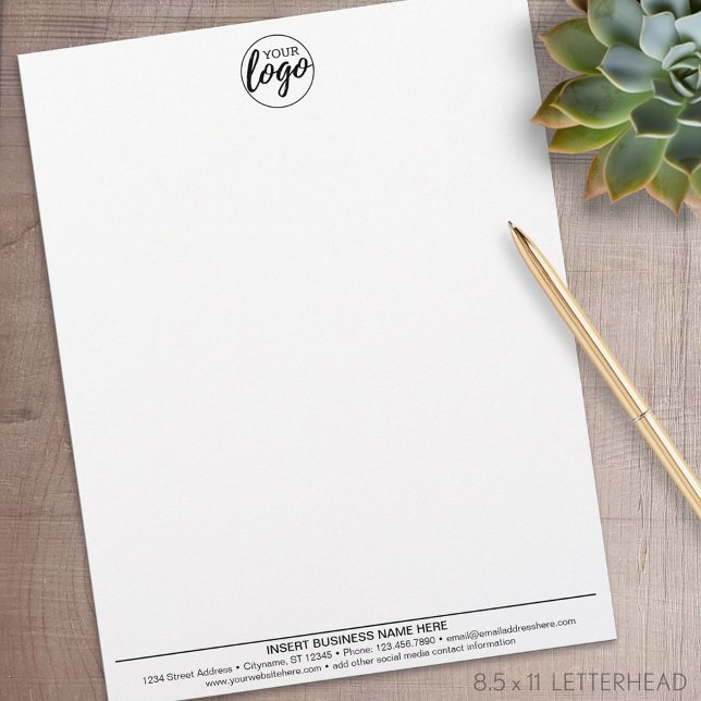 Grundlegende Firmenlogo und Kontaktinformationen Briefbogen (Personalized Letterhead )