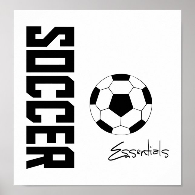 Grundlegende Fußballspiele (schwarz) Poster (Vorne)