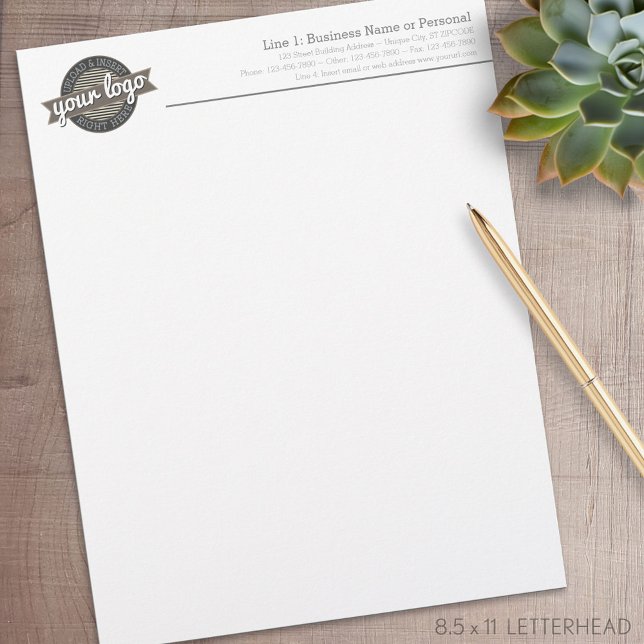 Grundlegende Geschäftsbriefe mit Grautyp und Logo Briefkopf (Personalized Letterhead )