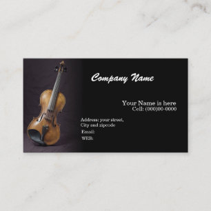 GRUNDLEGENDE GESCHÄFTSKARTENVORLAGE Violine, Musik Visitenkarte