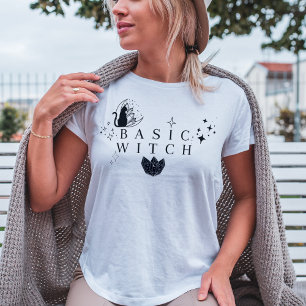 Grundlegende Hexe Damen Lustiger Halloween T-Shirt