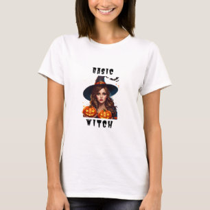 Grundlegende Hexe Halloween Gruselig Lustig T-Shirt